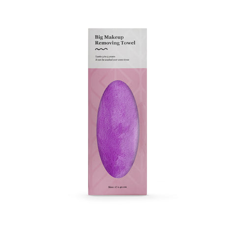 Big Microfiber Makeup Removing Towel – Pinkish Purple