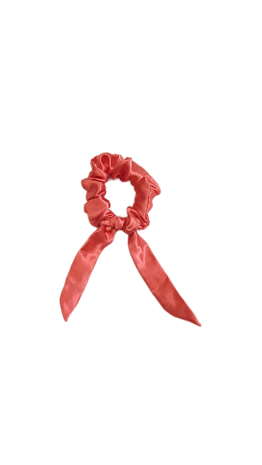 Single - Coral scrunchie with tail