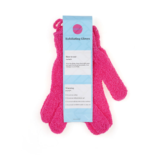 Exfoliating Gloves - Hot Pink