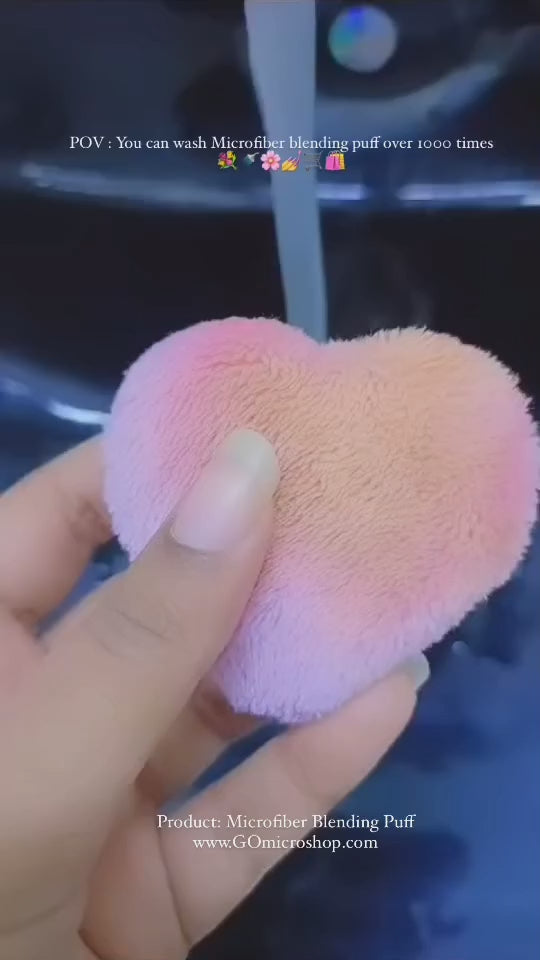 Micro Fiber Makeup Blending Puffs - Small Heart