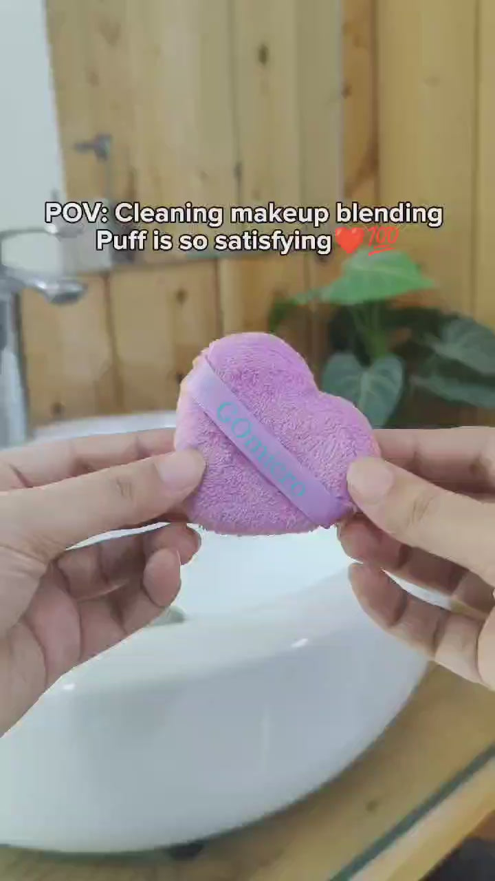 Micro Fiber Makeup Blending Puffs - Small Heart
